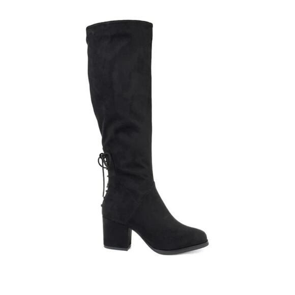 Journee Collection Women's Leeda Extra-Wide Calf Knee-High Boots, Black Size 8M - Picture 2 of 3